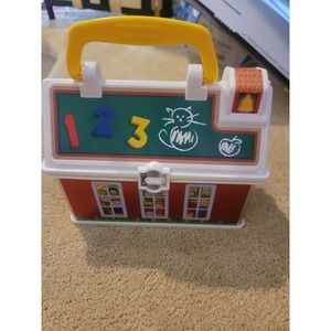 Fisher-Price‎ School House Carry Along Playset Toy Figures Vintage